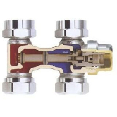 Heimeier Vekolux bloc inférieur 2 tuyaux 1/2 50mm droit pour radiateur bi.dr.