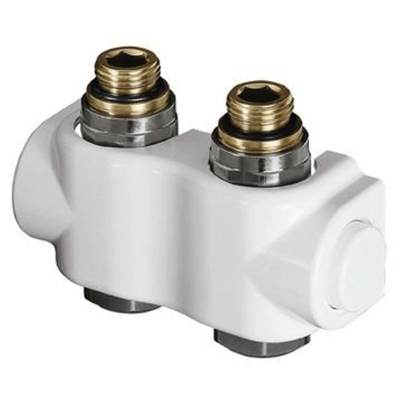 Heimeier Vekolux bloc inférieur 2 tuyaux 1/2 50mm droit pour radiateur bi.dr.