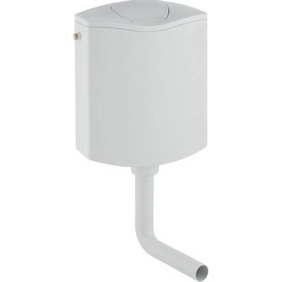 Réservoir bas Geberit 2 boutons avec support de bloc blanc alpin