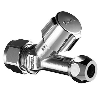Schell robinet d''arrêt pour réservoir apparent à olive 10x12mm chrome