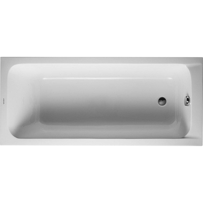 Duravit D-code Kunststof bad acryl rechthoekig - 160x70x40cm - zonder poten (afvoer bij voeteneinde) - glans wit