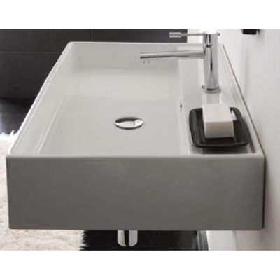 Royal Plaza Latona lavabo 80x46cm avec trou de robinetterie et trop-plein blanc