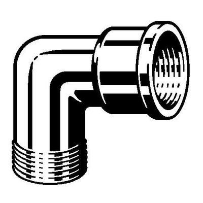 Viega Raccord équerre 3/8" filetage intérieur x filetage extérieur 90 degrés bronze