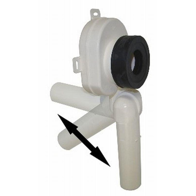 De Beer siphon d'urinoir horizontal vertical évacuation 40 mm blanc