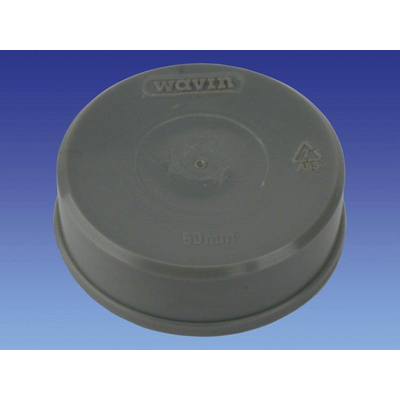 WavinWadalpvc kap spie-eind32mmgrijs