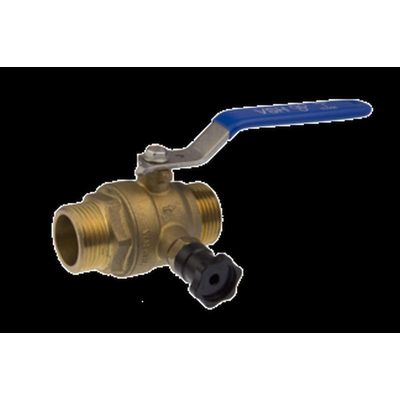 Vsh Premium vanne à bille 2x joint plat 3 4 avec vidange laiton