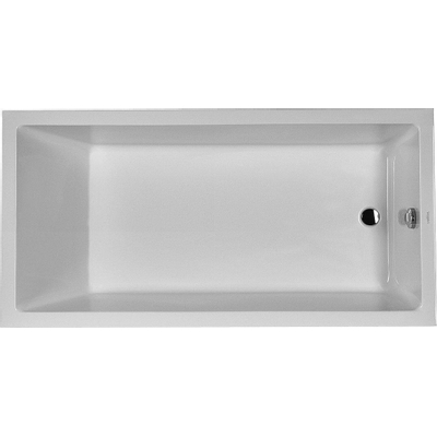 Duravit Starck Kunststof bad acryl rechthoekig - met overloop - met 1 rugsteun - 180x90x46cm - zonder poten - voor inbouw - glans wit
