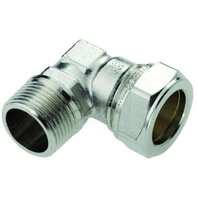 Bonfix coude en laiton nickelé filetage long 1/2 bux15mm conique gastec / kiwa