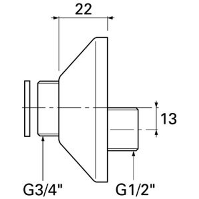 Venlo s accouplement 3/4x1/2 par paire chrome