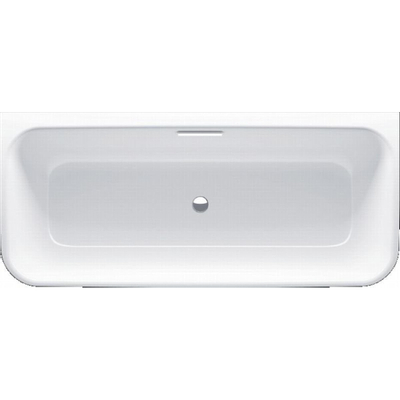 Bette Art I baignoire duo en tôle d'acier demi autoportante avec bord de baignoire étroit 180x80x42cm avec panneau blanc