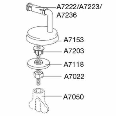 Pressalit uni charnière pour abattant de WC 2000 et T2 inox