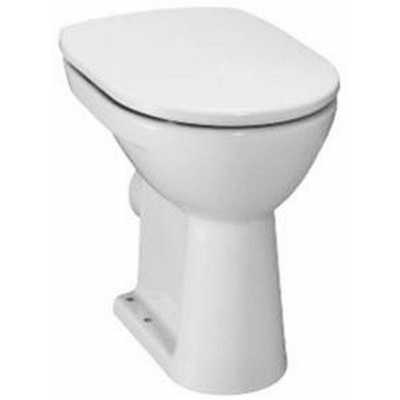 Jika Lyraplus WC au sol surélevé +6 à chasse plate pk avec 4 trous de vis blanc