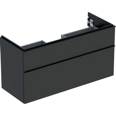 Geberit ICon onderkast wastafel - 2 lade - 118x47.6cm - softclose - mat lava (grijs)