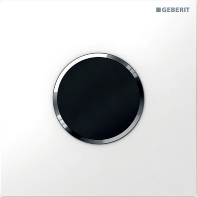 Geberit type 10 plaque de commande pour urinoir - batterie - bouton rond - Blanc alpin