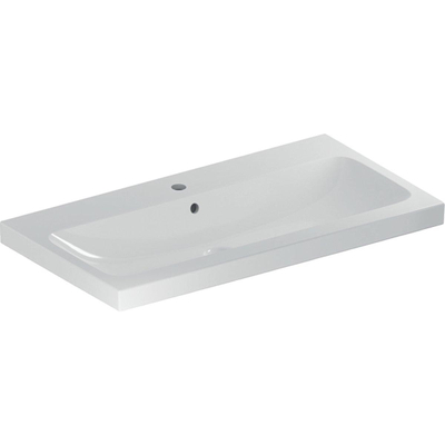 Geberit Icon Light lavabo 90x48x16cm 1 cuve 1 trou de robinet Milieu avec trop-plein Céramique Blanc brillant