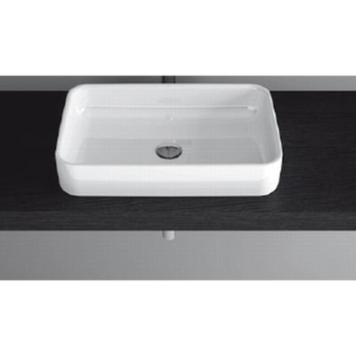Bette Art lavabo à poser 60x40x11cm sans trou de robinetterie blanc