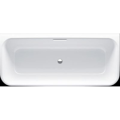 Bette Art I baignoire duo en tôle d'acier demi autoportante avec bord de baignoire étroit 180x80x42cm avec panneau blanc