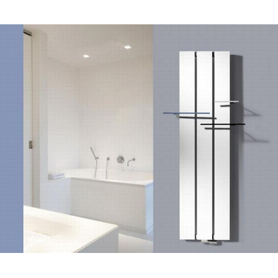 Vasco handdoekbeugel long tbv alu radiatoren wit structuur OUTLETSTORE