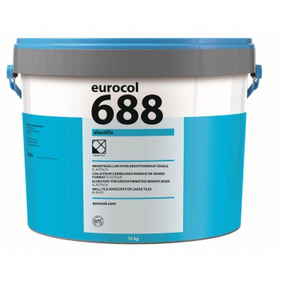 Eurocol 688 elastifix Colle de pâte seau A 15 KG. gris clair