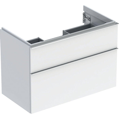 Geberit ICon onderkast wastafel - 2 lade - 89x47.6cm - softclose - wit chroom
