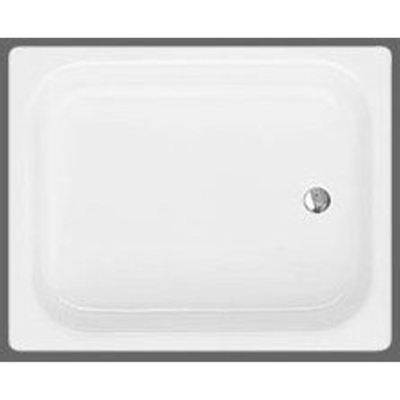 Bette Receveur de douche plat tôle d'acier rectangulaire 80x75x15cm blanc