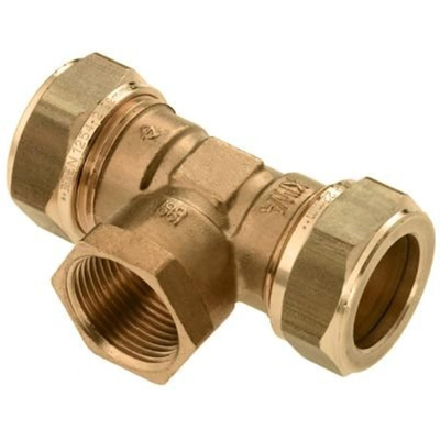 Bonfix raccord à compression en laiton filetage interne 22x1/2 x22mm gastec/kiwa