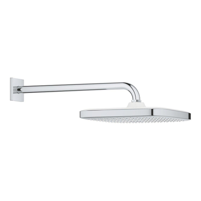 GROHE tempesta ensemble de douche de tête : douche de tête 25x25cm avec 1 jet avec bras de douche mural 38cm blanc/chrome