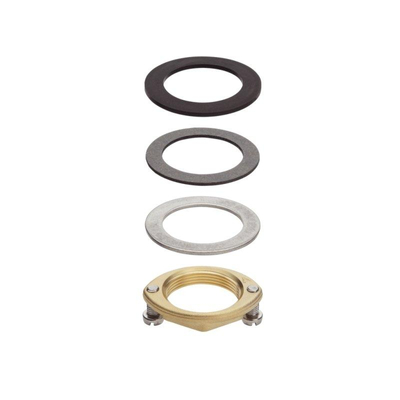 Hansgrohe Allegra Schachtbevestigingsset compleet - messing (goud)