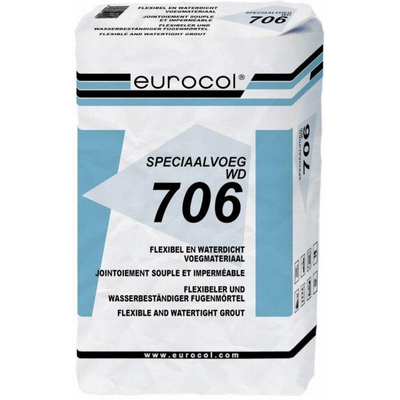Eurocol 706 Speciaalvoeg WD Voegmortel tegel - Grijs