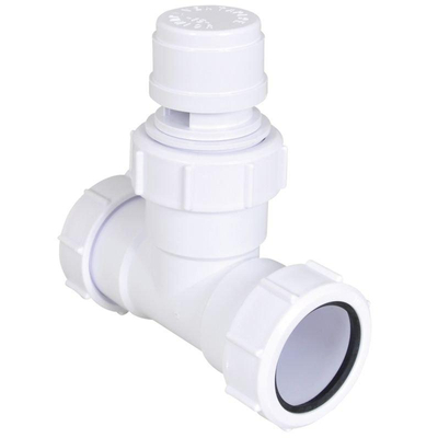 Walraven Mcalpine ventapipe jr beluchter met t stuk 40 mm wit TWEEDEKANS
