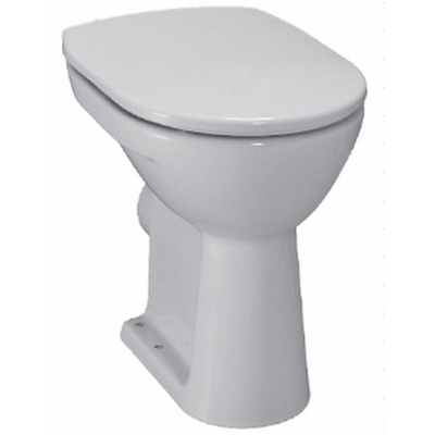 Jika Lyra plus - Staand toilet - verhoogd +6 - AO aansluiting - vlakspoel - keramiek - glans wit