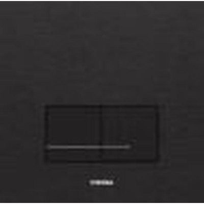 Wisa Delos bedieningsplaat aluminium mechanisch 16x16cm met dualflush voor XS WC element zwart TWEEDEKANS