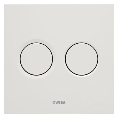 Wisa Luga plaque de commande plastique pneumatique 16x16cm avec double chasse pour élément WC XS blanc