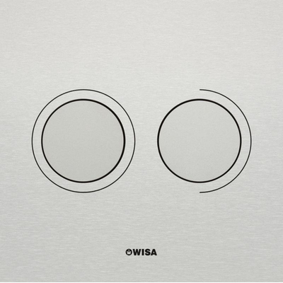 Wisa Luga plaque de commande aluminium pneumatique 16x16cm avec double chasse pour élément WC XS naturel