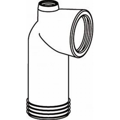 Wisa Coude d'évacuation WC avec raccord pour fontaine ou aérateur blanc