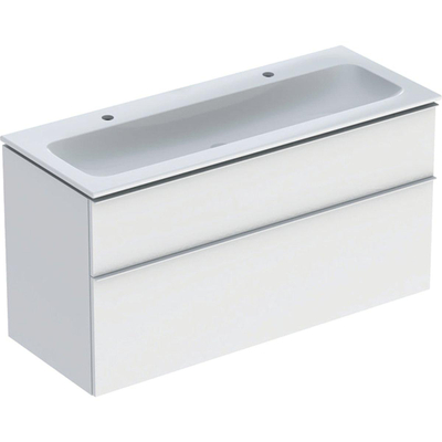 Ensemble de meuble Geberit iCon 120x63x48cm 2 tiroirs avec softclose Panneau de particules Blanc mat