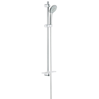 GROHE Euphoria 110 Champagne Ensemble de douche - 90 cm - douchette ronde - 3 types de jet - flexible de douche lisse - avec porte-savon - chrome