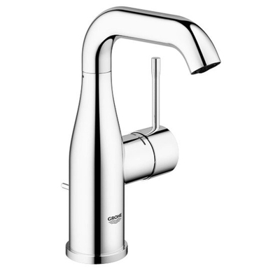 GROHE Essence New Robinet de lavabo 1 trou M size avec bec haut tournant et tirette EcoJoy avec carteouche 28mm chrome