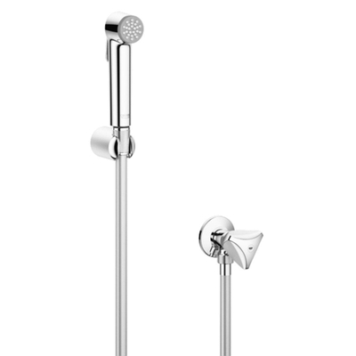 GROHE Tempesta-F Trigger Spray 30 Ensemble de douche - 1 type de jet - rond - avec support - avec robinet d'équerre - corps lisse - 125 cm - chrome