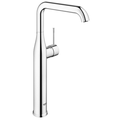 GROHE Essence New Robinet lavabo rehaussé 1 trou XL size avec bec haut et tournant et corps lisse EcoJoy cartouche 28mm chrome