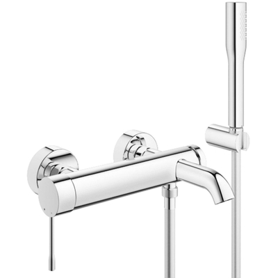 Grohe Essence New Badkraan - met omstel - met koppelingen - met douchegarnituur - chroom