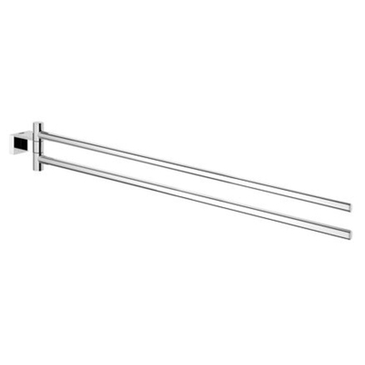 GROHE Essentials Cube Porte-serviettes - 43,9cm - double - pivotant - chromé
