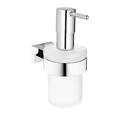 GROHE Essentials Cube Distributeur de savon - 160ml - avec support - montage mural - chromé
