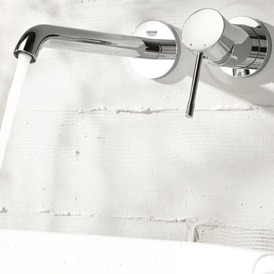 Grohe Essence New afbouwdeel voor 2 gats inbouw wandkraan M size met uitloop 18.3cm chroom TWEEDEKANS