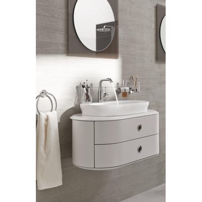 GROHE Essence New Robinet lavabo rehaussé 1 trou M size avec bec haut et tournant EcoJoy et cartouche 28mm chrome