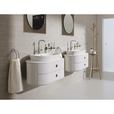 GROHE Essence New Robinet lavabo rehaussé L size avec bec haut et tournant EcoJoy chrome