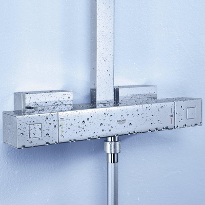GROHE Cube Regendoucheset Opbouw - hoofddouche 23cm - handdouche staaf - thermostatisch - chroom SHOWROOMMODEL