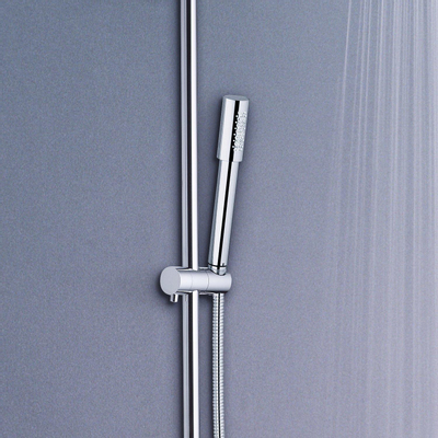 Grohe Rainshower opbouw regendoucheset – zonder kraan – Ø21 cm hoofddouche – staafhanddouche – glijstang 113 cm – chroom