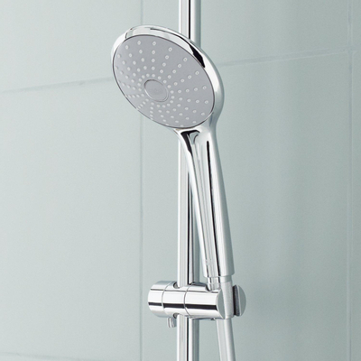GROHE Euphoria 110 Duo Ensemble de douche - 60cm - douchette ronde - 2 types de jet - flexible de douche lisse - avec porte-savon - chrome