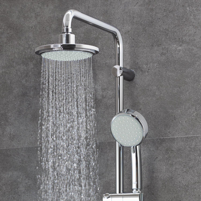 Grohe Tempesta Cosmopolitan 160 ensemble de douche pluie apparent – thermostatique – douche de tête Ø 16 cm – barre de douche 113 cm – chrome
